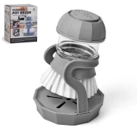 Щетка для мытья посуды с резервуаром для моющего средства 12*9*13см