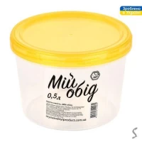 Контейнер пищевой с резьбой 500мл d11*8см Контейнер пищевой с резьбой 500мл d11*8см