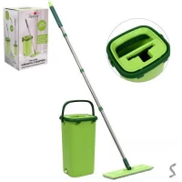 Швабра с ведром 23*22*40см с автоматическим отжимом 1.3м (2 смен. насадки) Швабра с ведром 23*22*40см с автоматическим отжимом 1.3м (2 смен. насадки)