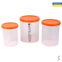 Контейнеры пищевые с резьбой 3пр/наб 1л/1.5л/2л d14*16.5см