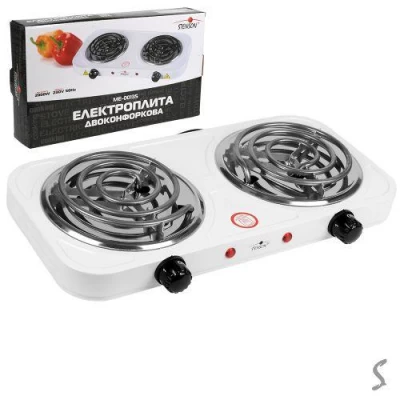 Плита электрическая переносная двухконфорочная 2*1000W d140мм