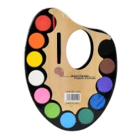 Краски акварельные на палитре 12цв с кисточкой