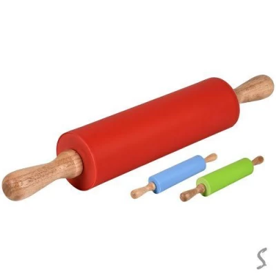 Скалка силикон 43*5.5см (длина без ручек 25см)