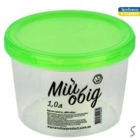 Контейнер пищевой с резьбой 1.0л d14*10см