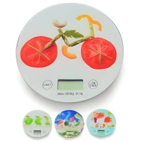 Весы кухонные электронные 0~5кг d20*1.9см