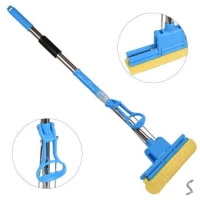 Швабра с двойным отжимом PVA насадка телескопическая ручка 110*27см