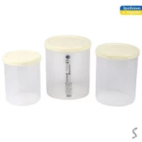 Контейнеры пищевые с резьбой 3пр/наб 1л/1.5л/2л d14*16.5см