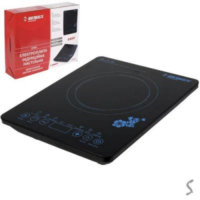 Плита индукционная сенсорное упр. крист.поверхность 2000W 28*36см (8 темп.реж,6 пр.)