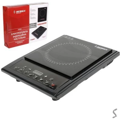 Плита индукционная ударопрочная крист.поверхность 2000W 28*36см (8 темп.реж,7 пр.)