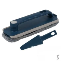 Щетка для мытья и полировки с раскладной ручкой 2в1 18,5*6,6/19,5*2см