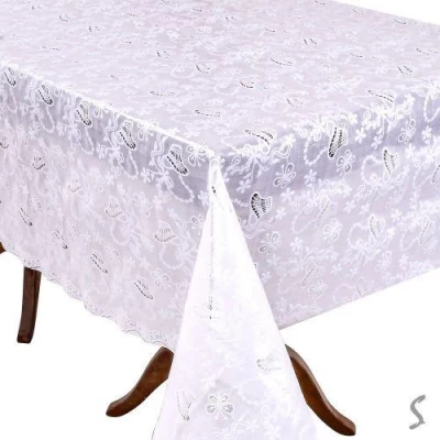 Клеенка ПВХ LACE белая 1.37*20м