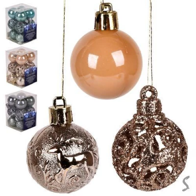 Елочные шарики 4см 12шт/наб