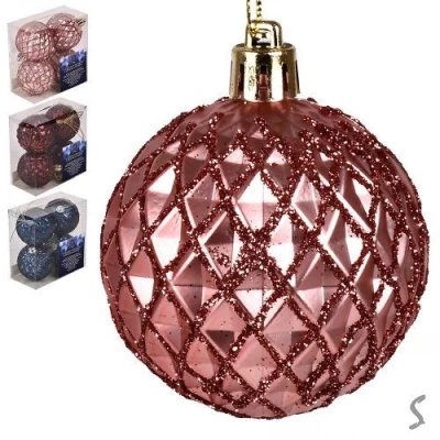 Елочные шарики 6см 4шт/наб