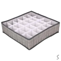 Коробка-органайзер для хранения белья 24отд 32*32*9см