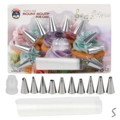 Мешок кондитерский с насадками 12пр/наб 22.5*15.2см