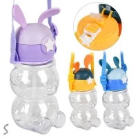 Бутылка-поилка детская с трубочкой/ремешком 550мл