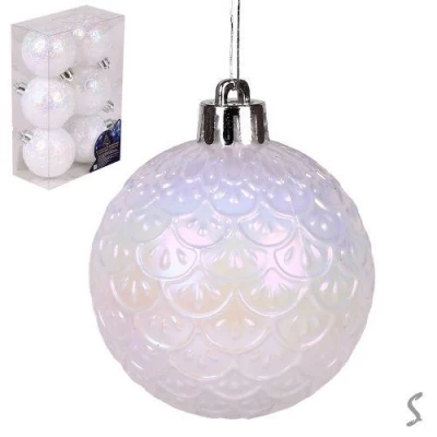 Елочные шарики 6см 6шт/наб