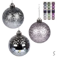 Елочные шарики 6см 6шт/наб