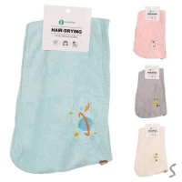 Полотенце-чалма для сушки волос 23*63см