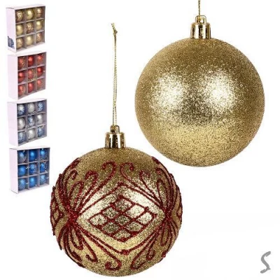 Елочные шарики 8см 9шт/наб