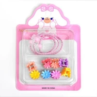 Аксессуары для волос 12шт/наб (4резинки, 8крабиков)