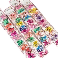 Аксессуары для волос 40шт/наб (10наб по 4пр: 2резинки, 2заколки)