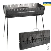 Мангал-чемодан на 12шампуров 67*27*5см (высота ножки 65см)