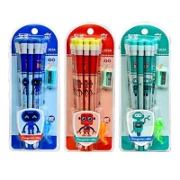 Карандаш ч/гр с ластиком 12шт/наб (точилка+держатель)