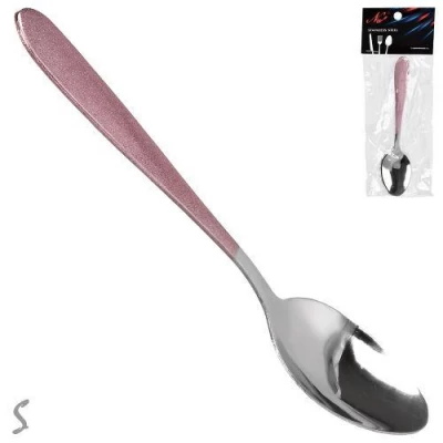 Ложка чайная SS "Pink mat" 3шт/наб