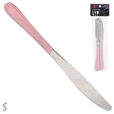 Нож столовый SS "Pink mat" 3шт/наб