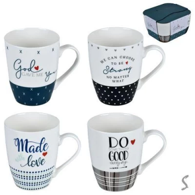 Чашки "With love" 4пр/наб 360мл