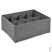 Коробка-органайзер для хранения белья 8отд 32*24*12см