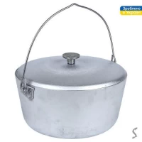 Казан алюминиевый с дужкой и крышкой 6.0л