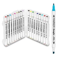 Маркеры двухсторонние белый корпус 