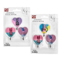 Крючки декоративные самоклеющиеся 3шт/наб