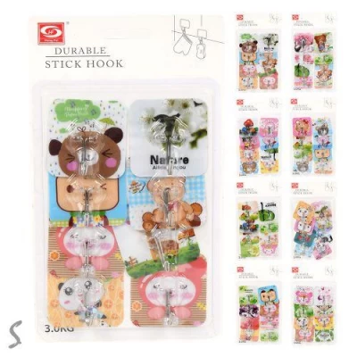 Крючки декоративные самоклеющиеся 8шт/наб