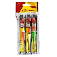 Набор поплавков с леской, грузилами и крючками 3шт/наб