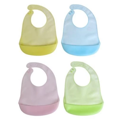 Слюнявчик силиконовый с карманом 23*32см