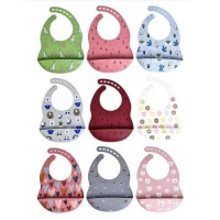 Слюнявчик силиконовый с карманом с рисунком 29*21см