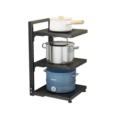 Полка-органайзер кухонный под кастрюли 3яр 22*40*27см