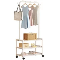 Вешалка-стойка с полками для обуви 56*34.5*162см