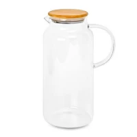 Графин стеклянный с бамбуковой крышкой 2.0л