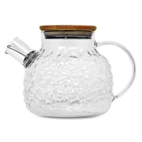 Заварник-графин "Bubbles" 1.0л с пружиной-ситом и бамбуковой крышкой	