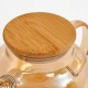 Заварник-графин 1.0л с пружиной-ситом и бамбуковой крышкой