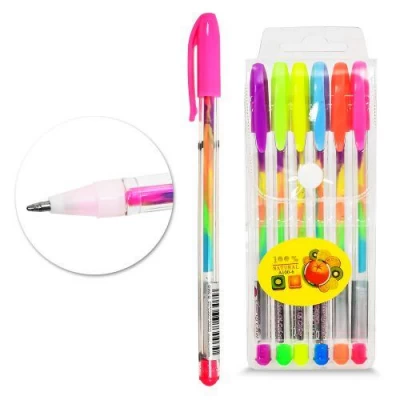 Набор гелевых ручек 6цв Набор гелевых ручек 6цв