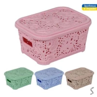 Корзина-плетенка с крышкой 