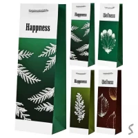 Пакет подарочный бумажный под бутылку 