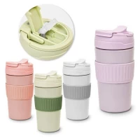 Стакан с крышкой на защелке "Color" 600мл	