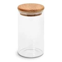 Банка с бамбуковой крышкой 350мл 6.5*12см