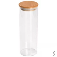 Банка с бамбуковой крышкой 500мл 9.5*11см